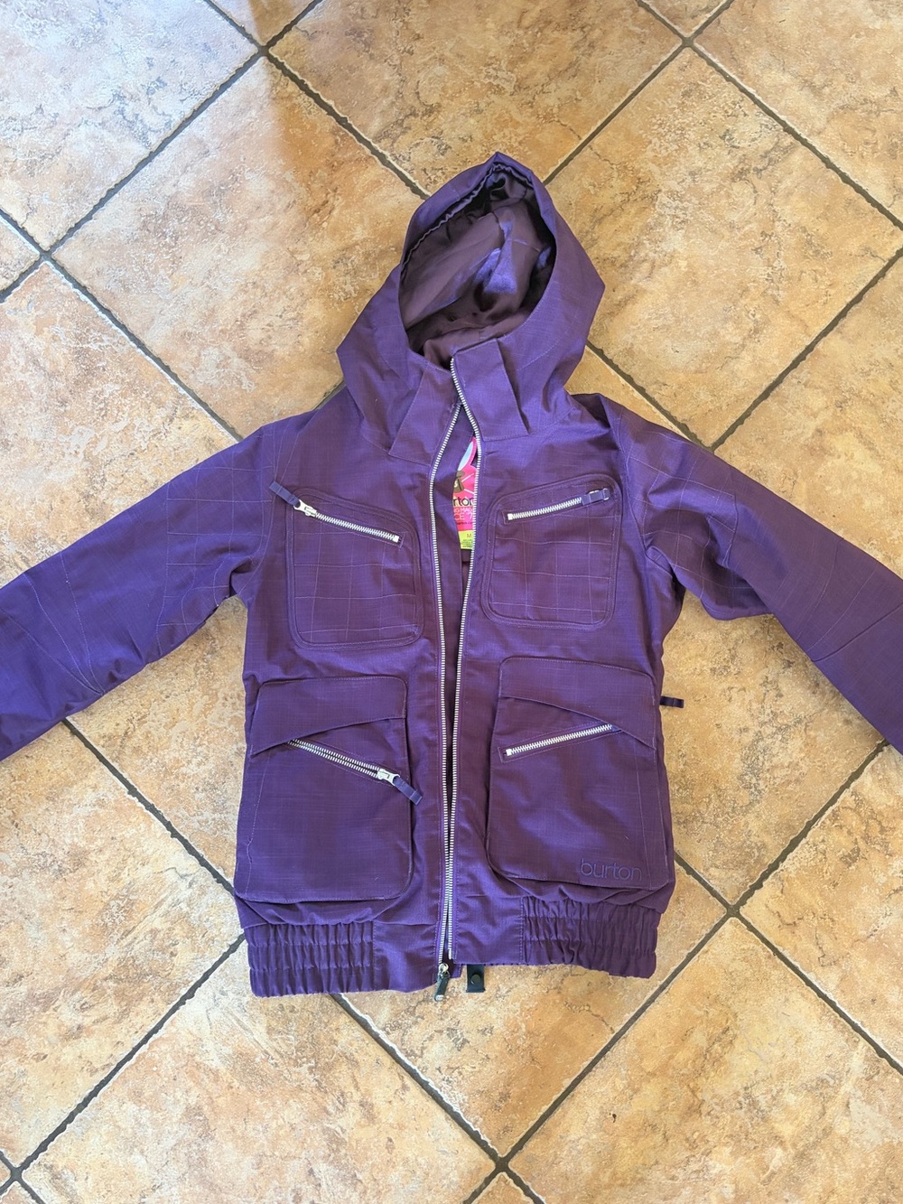 Burton Dryride Purple Snow Jacket Womens Medium Ski Snowboard Waterproof